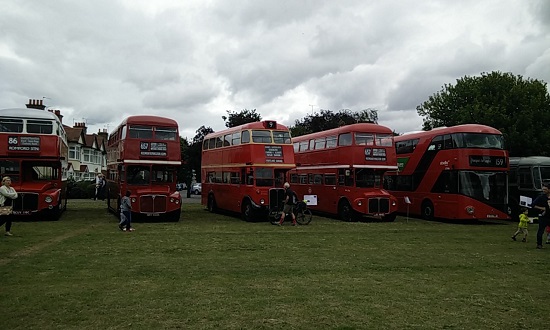 buses at Brentford festival.