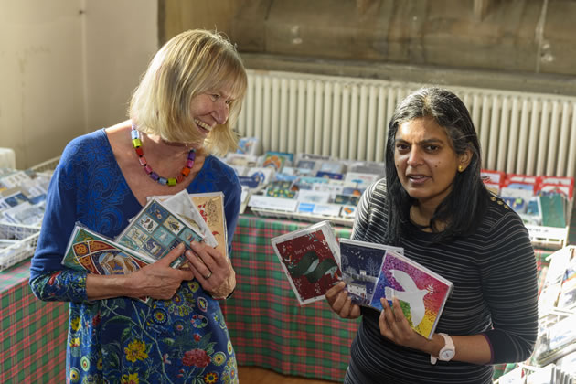 Sue Green, Founder, Ealing Charity Christmas Card Shop, and Dr Rupa Huq MP