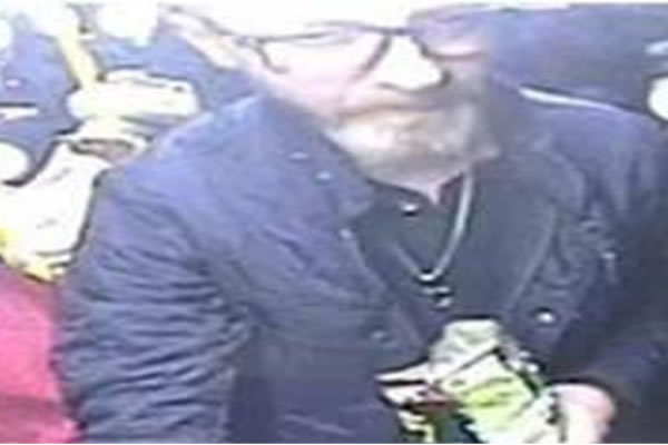 CCTV image of man sought in connection with the incident