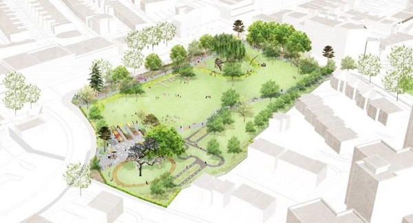 The earlier now abandoned design for Dean Gardens 