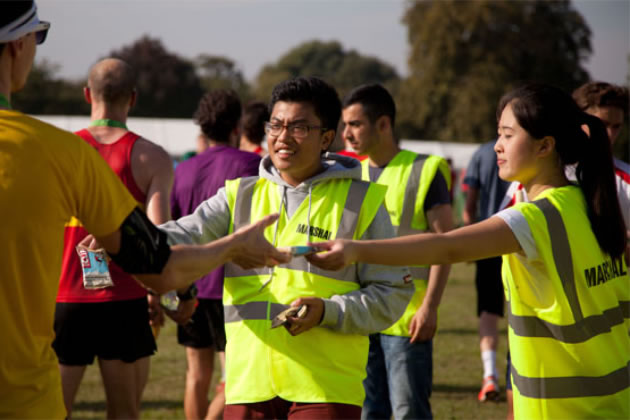 Volunteers play a key role during the Ealing Half Marathon weekend 