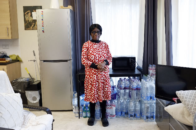 Eunice has been using bottled water rather than her taps for years