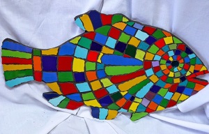 fish art mosaic