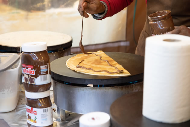 Have a crepe while you stock up on Christmas gifts