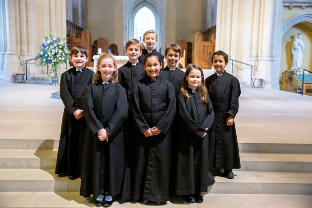 This year's new Ealing Abbey Choristers 