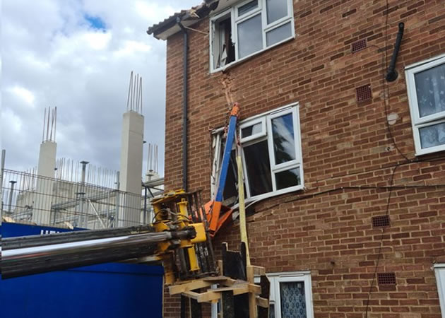 Forklift Collapses on Block of Flats in Greenford