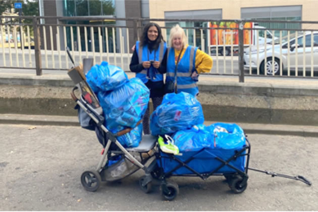 Noel I St Clair-Adelaja and Gayle Labib with some of their haul