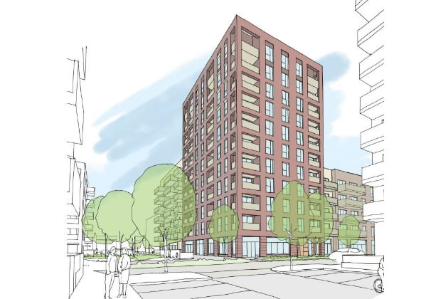 CGI of what the Green Man Lane estate might look like