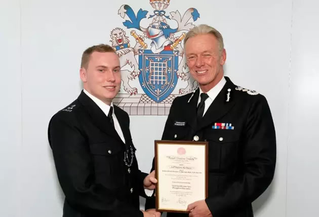 The Commissioner with Special Constable James Tysoe