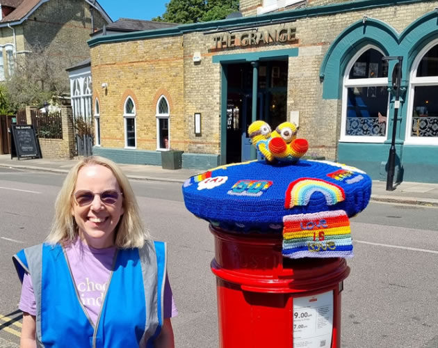Jo Bennett, whose colourful postbox toppers have served the dual purpose of raising awareness of LAGER Can