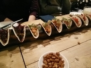 Yard of tacos at Limeyard