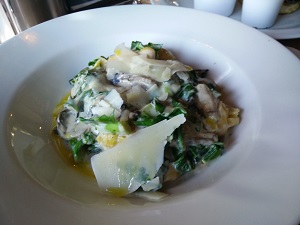 Wild mushroom pasta at The EPT