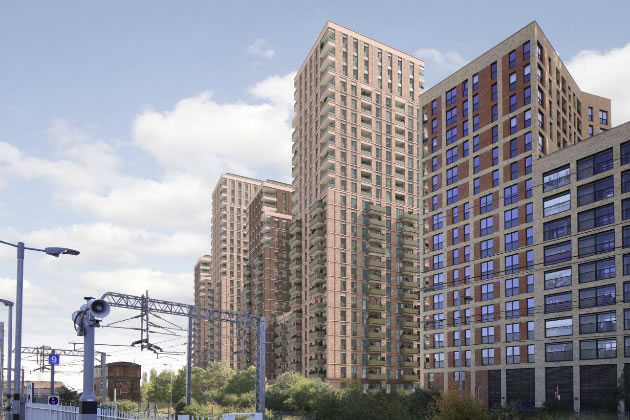 CGI of the Maypole margarine factory scheme in Southall