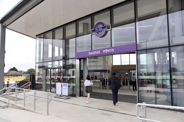 New entrance at Southall Station 