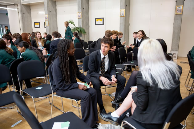 Students from the schools attending