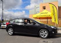 Ealing Council's cabinet member for environment and transport, Bassam Mahfouz tries out Northolt's new car club