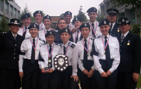 police cadets with their awards
