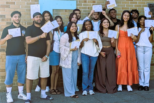 Greenford High sixth formers show off their results