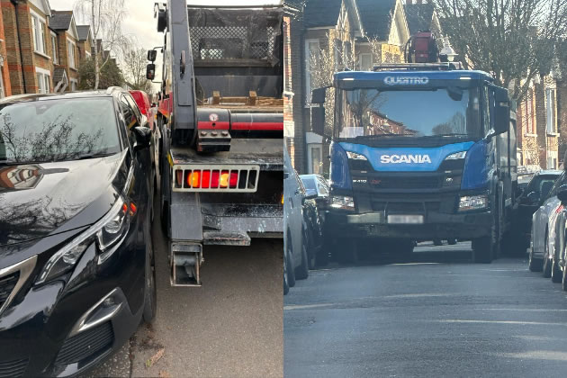 Lorries squeezing down road are causing carnage with wing mirrors 