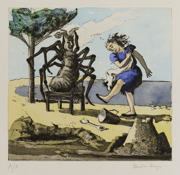 Paula Rego's version of Little Miss Muffet 