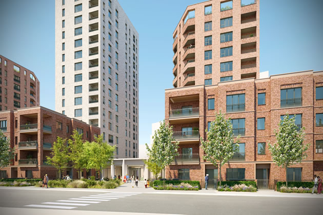 Visualisation of the Southall Sidings development. Picture: Assael Architecture 