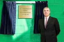 The Duke after unveiling the plaque