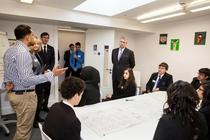 The Duke being told about some of the great work happening at Westside
